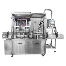 automatic milk juice honey sauce peanut cosmetic liquid paste small plastic bottles ropp filling sealing capping machine